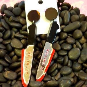 EARRINGS OVERSIZED ACRYLIC KILLING IT🔪🔪🔪